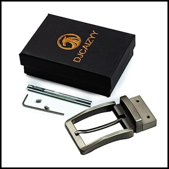 Reversible Belt Buckle Replacement Alloy Steel Classic Business main image 6